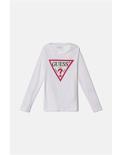 Детская футболка с длинными рукавами, белый Guess