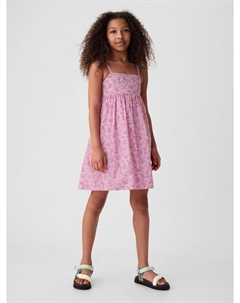 Детское платье с цветочным узором, розовый Gap