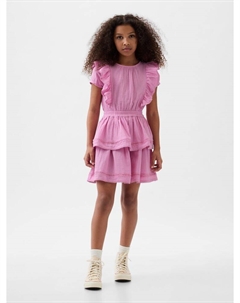Детское платье с рюшами, розовый Gap