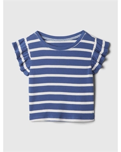 Топ с рюшами, синий Gap