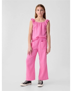 Детские муслиновые брюки, розовый Gap