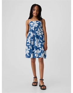 Детское льняное платье, синий Gap