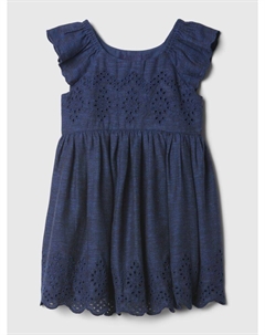 Льняное платье, синий Gap