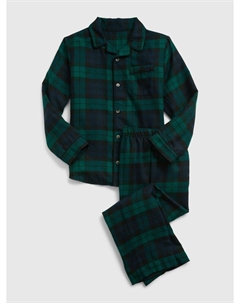 Клетчатая детская пижама, зеленый Gap