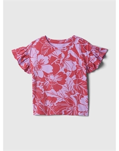 Топ с рюшами, розовый Gap