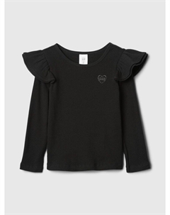 Топ с рюшами, черный Gap