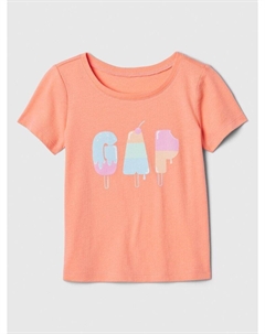 Футболка с логотипом, оранжевый Gap