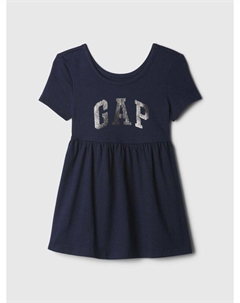 Платье с логотипом, синий Gap