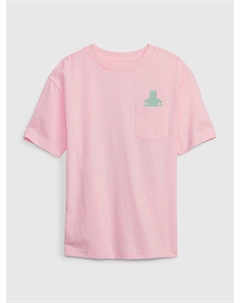 Детская футболка с карманом, розовый Gap