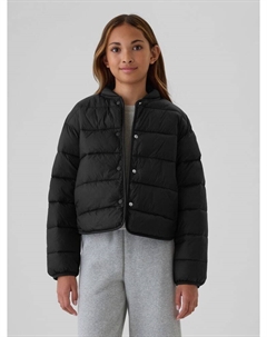 Детский стеганый бомбер, черный Gap