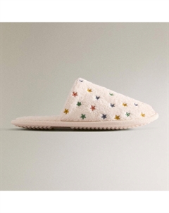 Детские тапочки-мюли Star Print Terry Bathroom, розовато-кремовый Zara home
