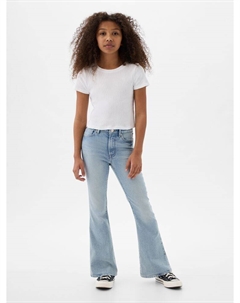 Детские расклешенные джинсы с высокой посадкой в стиле 70-х годов, синий Gap