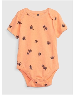 Боди из органического материала с рисунком, оранжевый Gap
