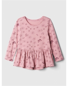 Топ с баской, розовый Gap