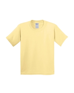 Молодежная футболка из плотного хлопка, желтый Gildan