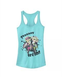 Юниорская идеальная майка Splatoon Squid Sisters с логотипом Racerback Licensed character