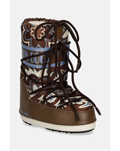 Детские зимние ботинки ICON FLOWER, коричневый Moon boot