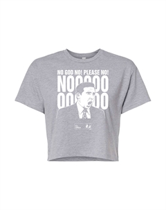 Укороченная футболка The Office No God для юниоров, серый Licensed character