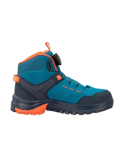 Ботинки для прогулки Kid's Gjende Hiker Mid, цвет Atlantic Blue/Dark Navy/Glow Orange Trollkids