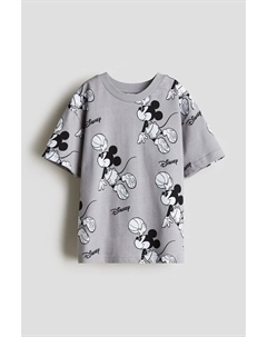 Футболка с принтом, серый H&m