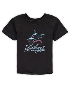 Черная футболка с логотипом команды Infant Miami Marlins Primary Team Outerstuff
