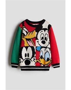 Свитер жаккардовой вязки, красный H&m