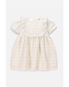 Хлопковое платье для девочки крокодила, бежевый Coccodrillo