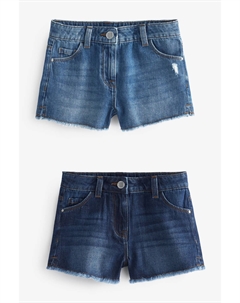Потертые шорты, синий Next