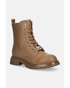 Детские кожаные ботильоны, коричневый Tommy hilfiger