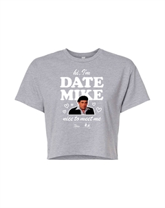 Укороченная футболка The Office Date Mike для юниоров, серый Licensed character
