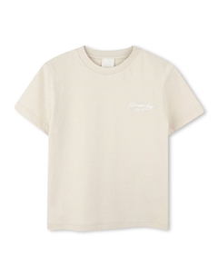 Футболка с вышитым логотипом Kids, нейтральный цвет Givenchy