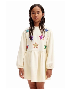 Хлопковое платье для маленькой девочки, белый Desigual