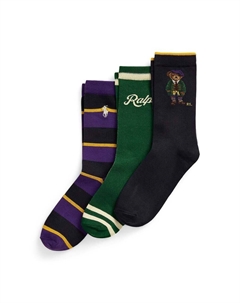 Детские носки, 3 пары, зеленый Polo ralph lauren