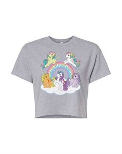 Укороченная футболка группы My Little Pony для юниоров, серый Licensed character