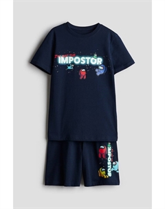 Рубашка для сна и шорты, синий H&m