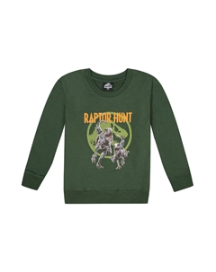 Пуловер Sweatshirt Jurassic World Raptor Hunt, зеленый Onomato!