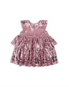 Платье для маленькой девочки STARLA ПЛАТЬЕ С ПАЙЕТКАМИ, розовый Konges slojd