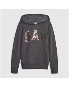 Флисовые джоггеры с логотипом, серый Gap