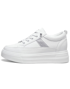 Кеды, скейтборд обувь женская низкая, цвет White Silver Mulinsen