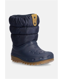 Детские зимние ботинки CLASSIC NEO PUFF BOOT, темно-синий Crocs
