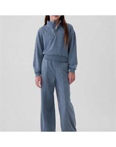 Широкие брюки-джоггеры из флиса, синий Gap