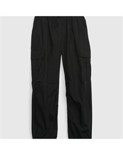 Спортивные брюки-карго из хлопка с завязками на шнурке, коричневый Gap