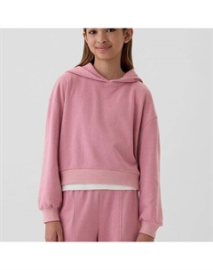 Укороченная толстовка с капюшоном, розовый Gap