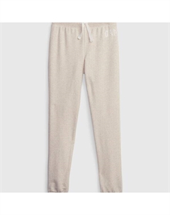 Джоггеры из французского трикотажа с логотипом, бежевый Gap