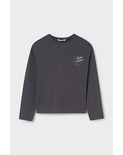 Хлопковая рубашка с длинными рукавами для мальчиков и девочек, серый Mayoral