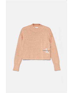 Детский свитер из смесовой шерсти, розовый Calvin klein jeans