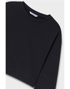 Хлопковая рубашка с длинными рукавами для мальчиков и девочек, черный Mayoral