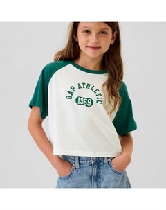 Футболка boxy-fit с принтом на тему спорта, белый Gap