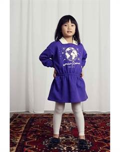 Мини-платье Rodini из хлопка для девочек, фиолетовый Mini rodini