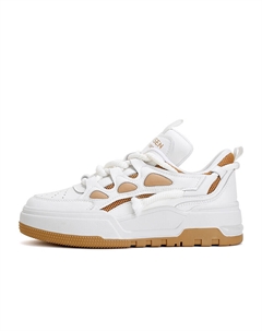 Кеды, скейтборд обувь женская низкая, белый Mulinsen